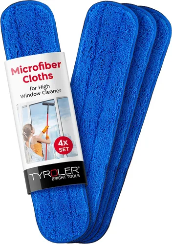 Vista 5 de Tyroler - Paños de repuesto para escobilla de ventana profesional, paquete de 2 almohadillas de repuesto, perfectamente diseñadas para una limpieza