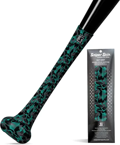 Vista 11 de SNIPER SKIN Baseball & Softball Bat Grip - Replacement Bat Grip Wrap - Easy to Install, Strong, Waterproof, Tacked for Performance Sombra negra