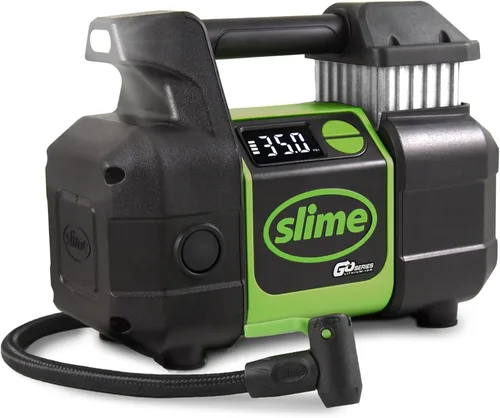 Vista 10 de Slime 40063 Inflador de Neumáticos, Compresor de Aire Portátil para Coche, SUV, 4x4, Elite de Servicio Pesado, Apagado Automático al Inflar