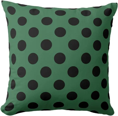 Vista 29 de Fundas de almohada de lunares negros sobre beige de 16 x 16 pulgadas, fundas de almohada decorativas rústicas y cuadradas para decoración del sofá