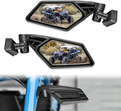 Vista 14 de Nilight UTV - Espejos retrovisores de 12 pulgadas de ancho, espejo central convexo transparente con abrazaderas de 1.75 a 2 pulgadas, ajustables 360