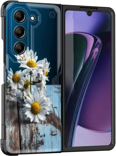 Vista 15 de Funda para Galaxy Z Fold 5 5G 2023, doble capa, protección contra caídas de grado militar de 10 pies, antideslizante, resistente a prueba de golpes