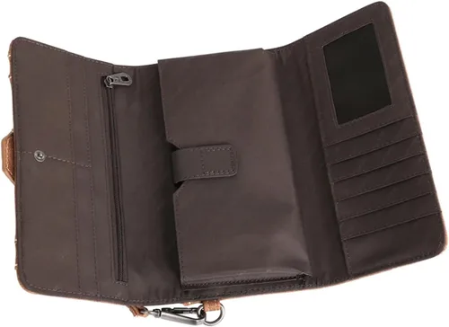 Vista 7 de Montana West Cartera de cuero para mujer con tachuelas occidentales, Bolsos