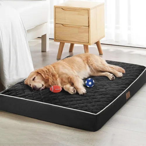 Vista 21 de WNPETHOME Camas ortopédicas XL para perros grandes, impermeables, extra grandes, con funda extraíble y lavable, cama para jaula de perro