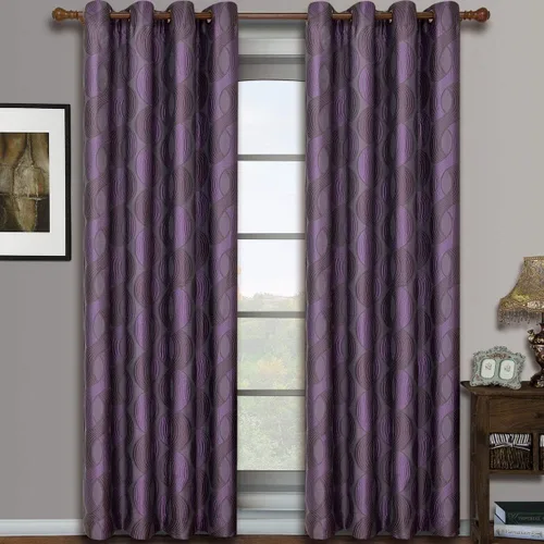 Vista 8 de Royal Hotel Bedding Savanna - Paneles de cortina jacquard con ojales color chocolate, par / juego de 2 paneles, 52 x 63 pulgadas cada uno