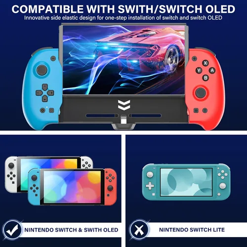 Vista 2 de ZRZLMVP Switch Controllers for Nintendo SwitchSwitch OLED, One Piece Switch Joypad Controller Replacement Switch Pro Controller for Handheld Mode