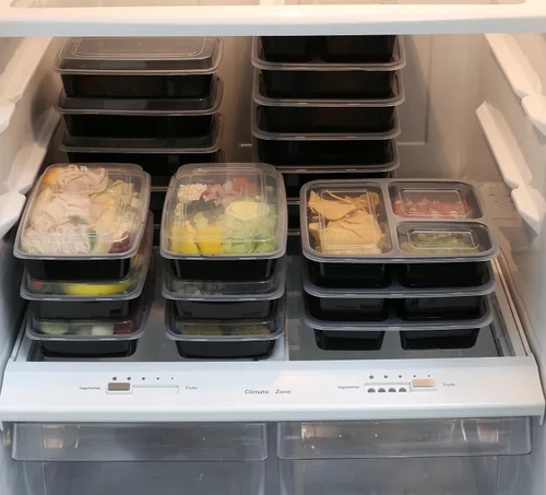 Vista 7 de Simple Houseware Paquete de 16 recipientes reutilizables de preparación de comidas de 28 onzas, 1 compartimento, sin BPA, apilables, aptos