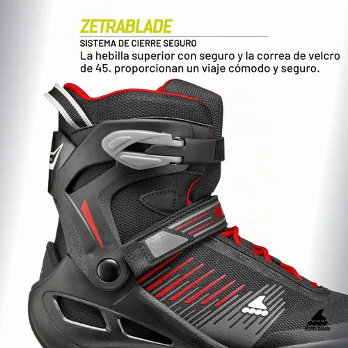 Vista 3 de Rollerblade Zetrablade - Patines en línea para hombres adultos, color negro y plateado