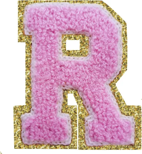 Vista 136 de 3Pcs Letter Patches Varsity Glitters Chenille,SPRT Iron on Blue Letter Patch,Alphabet Cloth Patch for Team Costume Decoration 3.1in Height S