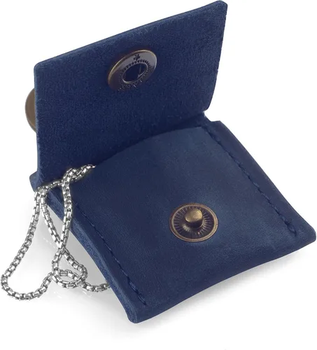 Vista 6 de Soporte de cuero para llavero, funda de viaje para anillo de boda, soporte para anillo de compromiso, bolsa para anillos, soporte para anillos