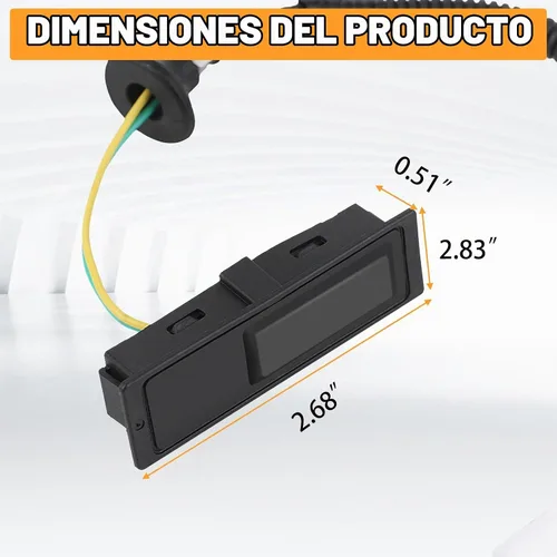 Vista 8 de Yinlowa 25380-3JA0B - Botón de maletero para Nissan Pathfinder 2013-2020 Interruptor de liberación de puerta trasera exterior para modelos