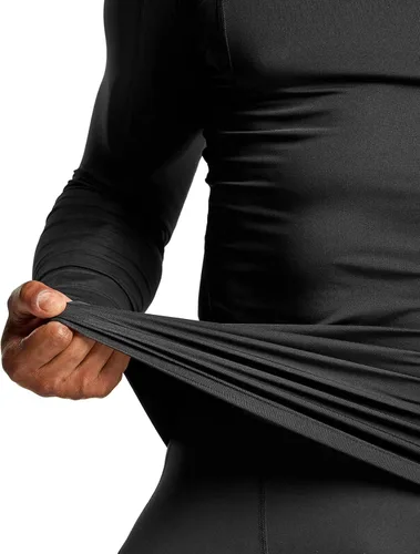 Vista 7 de ATHLIO 2 or 3 Pack Men's Thermal Long Sleeve Compression Shirts, TurtleMock Winter Sports Base Layer, Active Running Shirt