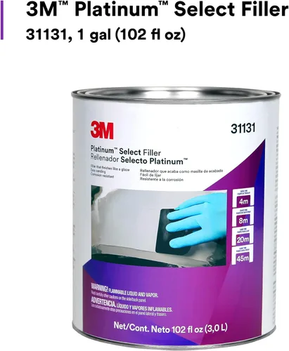 Vista 2 de 3M Platinum Select Filler 31131, ligero, sin manchas, sin pegajosidad, fórmula cremosa, 1 galón (3 fl oz)