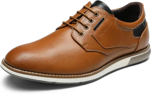 Vista 13 de Bruno Marc Zapatillas de vestir Oxford Casual Derby para hombre Negro