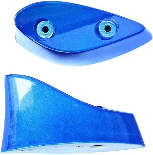 Vista 4 de NINTE Alerón para Honda Civic 2016-2021 de 5 puertas Hatchback, pintado en ABS con acabado brillante negro y azul estilo Type-R para alerón trasero