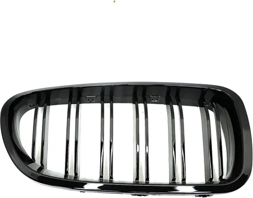 Vista 6 de Parrilla frontal F10 F18 compatible con BMW 5 Serie F10 F11 F18 M5 2010-2017, (juego de 2 rejillas dobles negras brillantes)