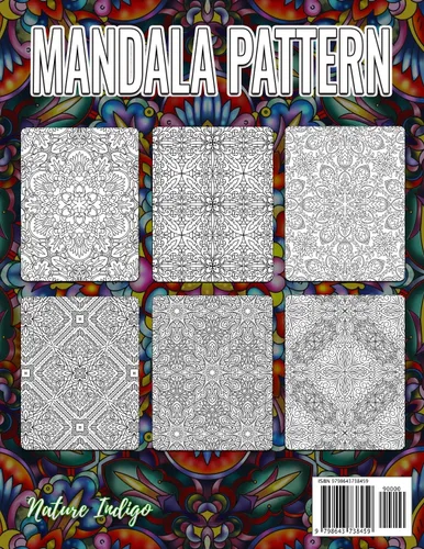 Vista 2 de Adult Coloring Book Mandala Pattern Relaxing Coloring Pages Featuring Beautiful Pattern Mandala Coloring Book for Adult Relaxation