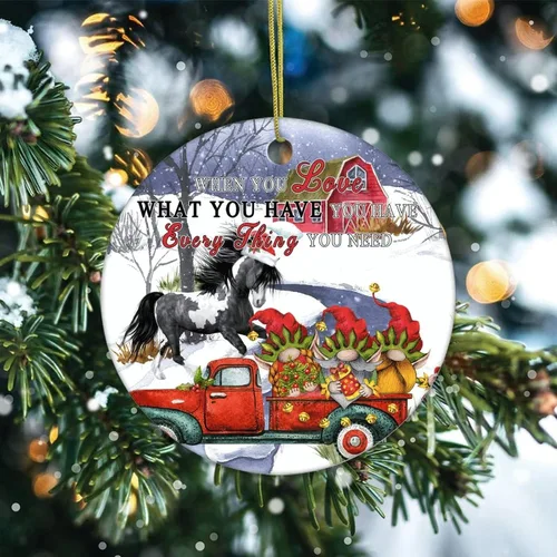 Vista 2 de Cheyan Divertido adorno de porcelana de Navidad para decoración del hogar, colgantes de Navidad, plantas, árbol de Navidad, adorno colgante