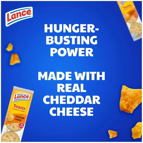 Vista 4 de Lance Galletas tipo sándwich, queso cheddar tostado, 8 paquetes envueltos individualmente, 6 sándwiches cada uno