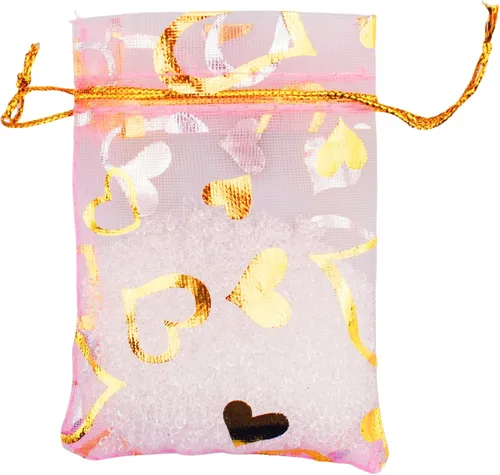 Vista 22 de QIANHAILIZZ Paquete de 100 bolsas de regalo de organza con forma de corazón de flores de 2.8 x 3.5 pulgadas, bolsa de regalo para dulces, bolsa