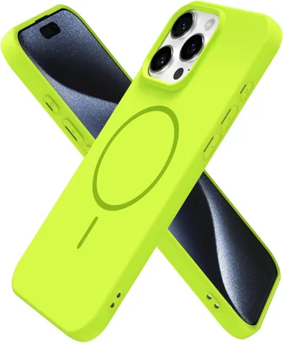 Vista 256 de Oakxco Funda de Silicona Mag Safe para iPhone 12 Pro Max, Funda Magnética Delgada y Fina Compatible con Carga Inalámbrica MagSafe, Bonita Funda