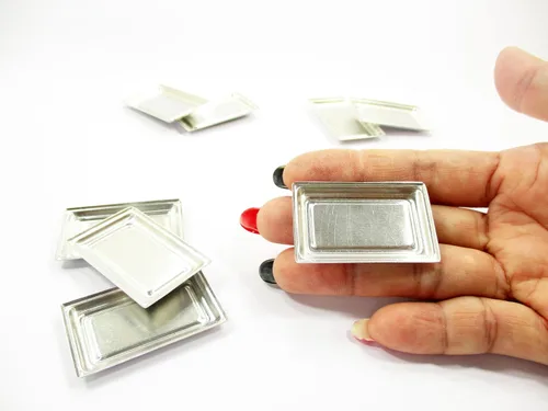 Vista 6 de Accesorios en miniatura para casa de muñecas, 4 bandejas pequeñas de hojalata #L Suministro para panadería Dijes Deco - 8177