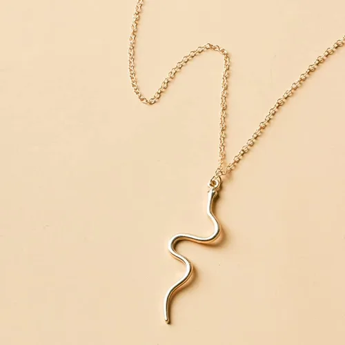 Vista 3 de Caiyao Collar de serpiente de oro y plata para mujer, collar de serpiente cobra, collar con colgante de serpiente, collar de oro para mujer, collar