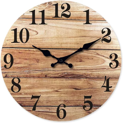Vista 11 de XNM Reloj de pared redondo para cocina, funciona con pilas, reloj de pared rústico de 10 pulgadas con flores azules, reloj de pared silencioso