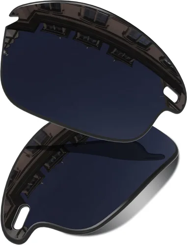 Vista 17 de Lenses Replacement for Oakley Fast Jacket OO9097 71mm Sunglass - Confirm Fit Scratch Resistant Abrigo de espejo negro polarizado