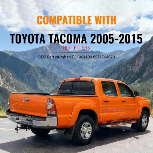 Vista 2 de G-PLUS Protector de portón trasero superior con moldura de textura de alerón, Compatible con Toyota Tacoma 2005 2006 2007 2008 2009 2010 2011 2012