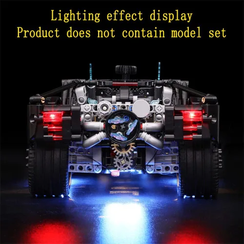 Vista 8 de GEAMENT Kit de luces LED compatible con Lego The Batman – Batmobile – Juego de iluminación para modelo Technic 42127 (modelo no incluido)