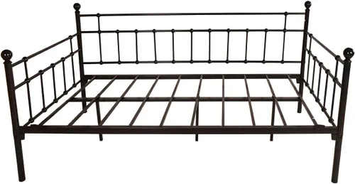 Vista 6 de HOMERECOMMEND - Marco metálico para sofá cama con base de plataforma en láminas de acero, base de repuesto para sofá cama infantil en sala y Negro