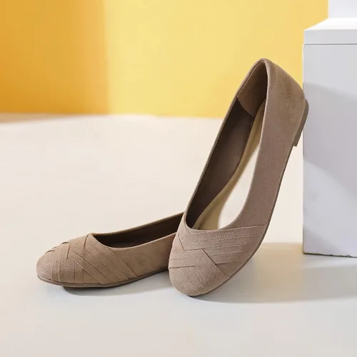 Vista 4 de Ataiwee Zapatos planos anchos para mujer, casuales, cómodos, redondos, de talla grande.