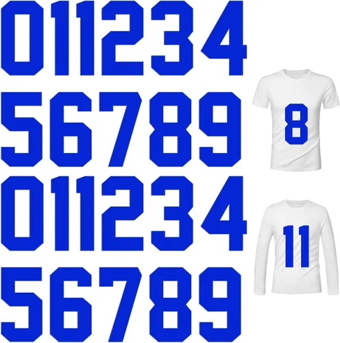 Vista 6 de 22 piezas de números de camiseta con números para planchar, número de transferencia de calor, números de jersey del 0 al 9 para uniforme