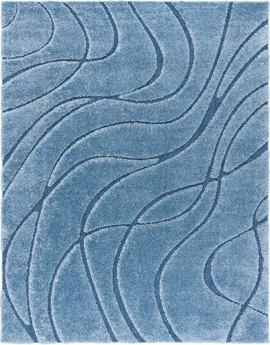 Vista 35 de Safavieh Florida Shag Collection - Alfombra de área de 2 x 3 pies, color crema/beige, diseño geométrico, felpa de 1.2 pulgadas de grosor, ideal