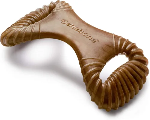 Vista 34 de Benebone Bone - Juguete masticable duradero para perros para masticadores agresivos, tocino real, fabricado en Estados Unidos, pequeño