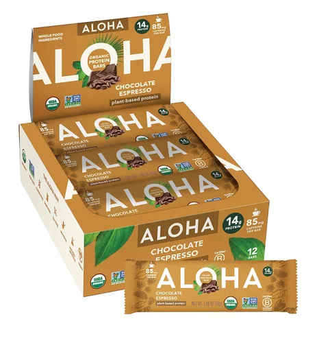 Vista 33 de ALOHA Barras de Proteína Orgánicas a Base de Plantas - Paquete de Variedad de 6 Sabores - 12 Unidades, Barras de 1.9oz - Aperitivos Veganos, Bajo