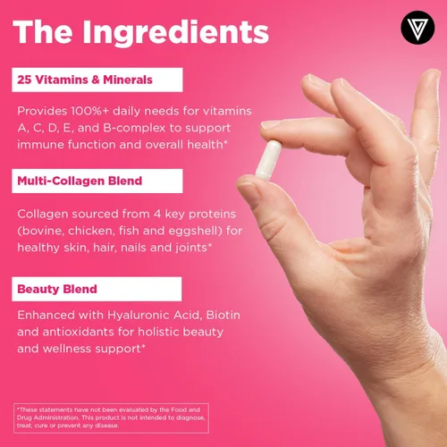 Vista 7 de Vital Vitamins Complejo de colágeno múltiple Plus + complejo multivitamínico para mujeres