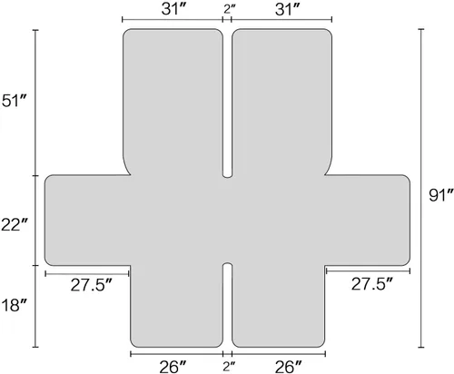 Vista 8 de Beacon Pet Funda para silla reclinable, funda elástica para sofá reclinable de 2/3 plazas, funda impermeable con bolsillos, protector de muebles