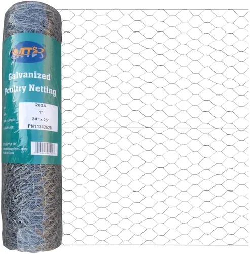 Vista 7 de MTB 20GA - Alambre hexagonal galvanizado para aves de corral, 12 pulgadas x 25 pies x 1 pulgada