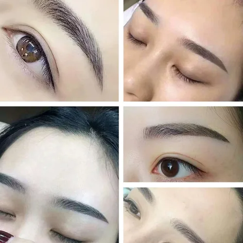 Vista 5 de 50pcs Aguja de Maquillaje Permanente Manual Ceja Tatuaje Microblade Agujas Inclinadas (7 Agujas Inclinadas)