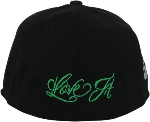 Vista 4 de 5% Nutrition Gorra de camionero Flexfit Snapback negra y roja para hombres y mujeres
