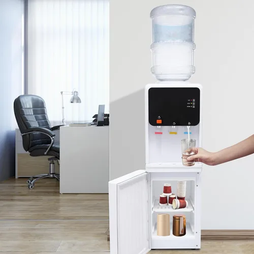 Vista 6 de Top Loading - Dispensador de enfriador de agua para botellas de 1 a 4 galones, dispensador eléctrico de frío y calor con 3 temperaturas y bloqueo