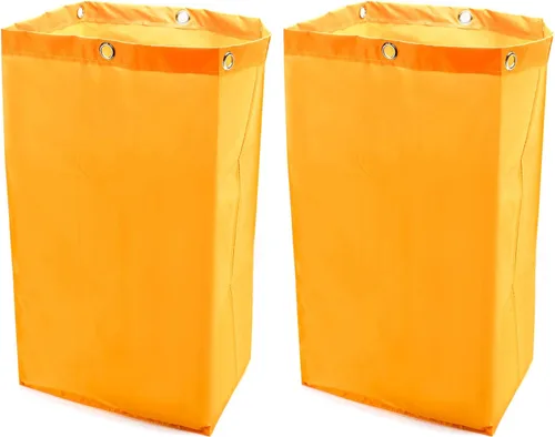Vista 8 de QWORK Bolsa para carrito de limpieza, 24 galones, impermeable, de gran capacidad, acolchada, para limpieza comercial, repuesto para recoger basura