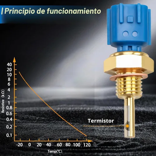 Vista 3 de Sensor de temperatura del refrigerante, sensor de temperatura del motor ECT, interruptor de temperatura compatible con Nissan Altima Frontier