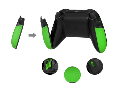 Vista 2 de Surge FPS TriggerStop Kit (3pcs) Xbox Controller Grip w Adjustable Trigger Stops for Xbox Series X S Controller, Anti-Slip, Customizable