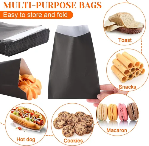 Vista 3 de Lallisa 1000 bolsas de vidrio de 5 x 7 pulgadas, bolsas de papel encerado, fundas para galletas, bolsas de papel de cera para sándwich para fiesta