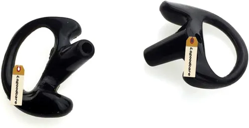 Vista 5 de Lsgoodcare 3 pares de tapones de silicona de repuesto para los oídos, color negro medio (izquierdo y derecho) para auriculares de radio