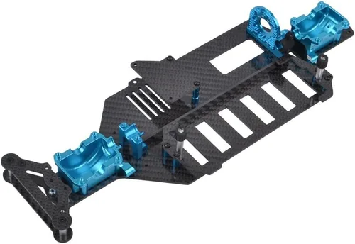 Vista 5 de Caja de cubierta inferior de carbono para Tamiya TT-02 TT-02RS TT-02FT Actualizaciones de chasis