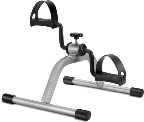 Vista 9 de RYGEO Mini bicicleta estática para ejercicios de recuperación de piernas y brazos, bicicleta de piso ligera y portátil Negro